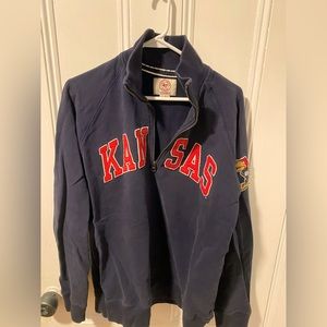 Embroidered Kansas Jayhawks KU half zip